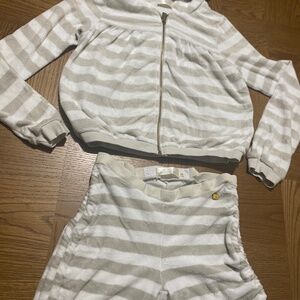 Boutique Everyone’s a Kritik Terry Short Hoodie Set XS extra small